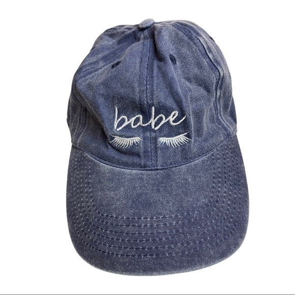 NWT SO Blue Denim Cotton Cap with “babe” Lettering - Picture 1 of 7
